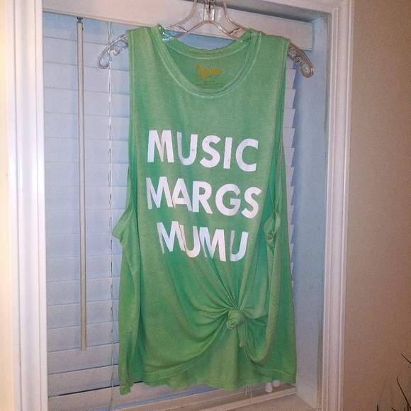 Show Me Your MuMu Distressed Knotted Tank MUSIC MARGS MUMU Size Medium - Picture 3 of 9
